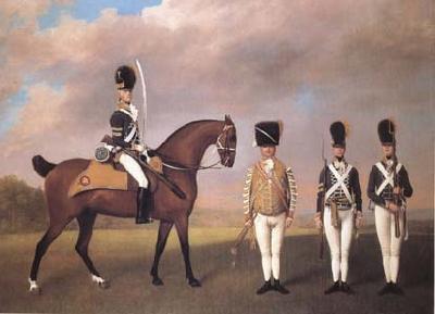 STUBBS, George Soldiers of the Tenth Light Dragoons (mk25) oil painting image